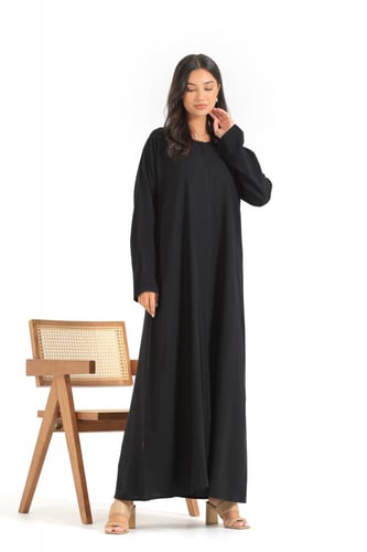 عباية سادة كلاسيك قماش بدون اسم المميز -عباية فقط