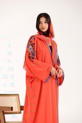 عباية ملون فاشن