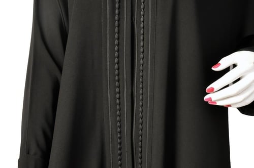 عباية "ملكة الكريب الكوري الملكي الأسود" - حيث يلت...