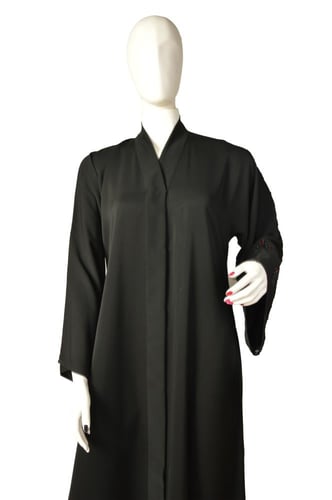 عباية بدون اسم حرير كوري فاخرة بتطريز الغرز المتقا...