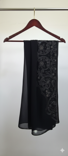 طرحة ياباني مع تطريز