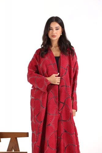 عباية ملون تطريز يدوي