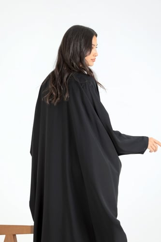 عباية سادة فراشه قماش بدون اسم المميز -عباية فقط