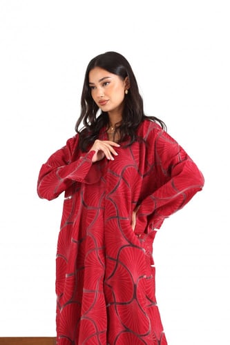 عباية ملون تطريز يدوي