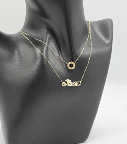 عقد ذهب عيار 18