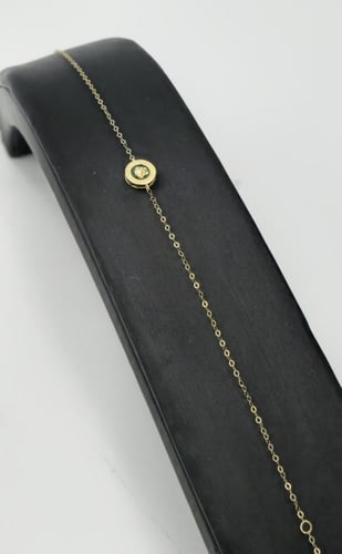 عقد واسورة ناعم ذهب عيار 18