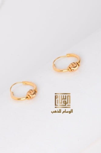 حلق ذهب عيار 21 - G1656