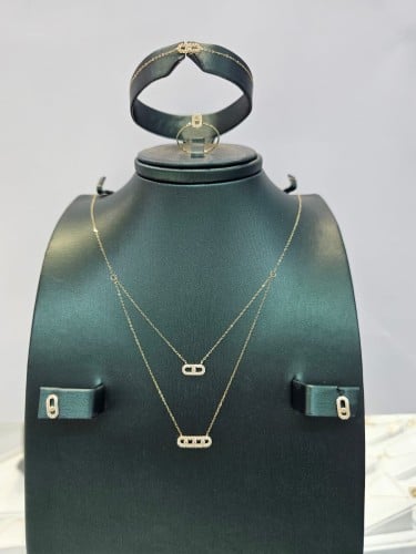 طقم ذهب دورين عيار 18