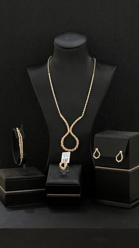 طقم ذهب لازوردي عيار 21