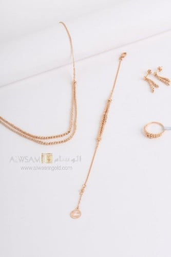 طقم ذهب لازوردي عيار 21