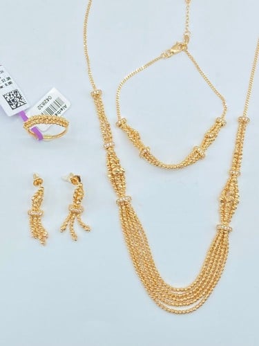 طقم ذهب لازوردي عيار 21