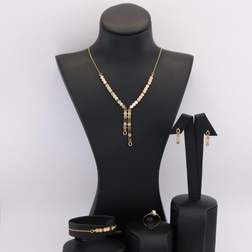 طقم ذهب عيار 21