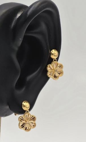 حلق ذهب عيار 21 - G1707