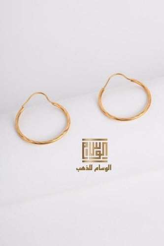 حلق ذهب عيار 21