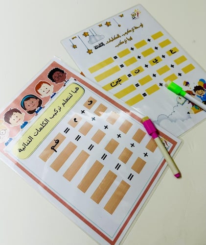 لوحة تركيب الحروف الى كلمات