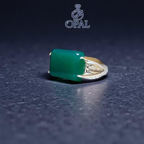 خاتم عقيق اخضر بصياغه اوبال الملكيه