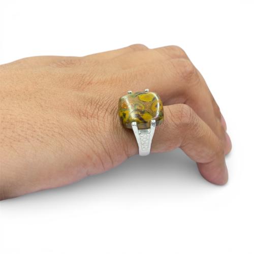 خاتم عقيق جبل احد بصياغة اوبال الملكيه