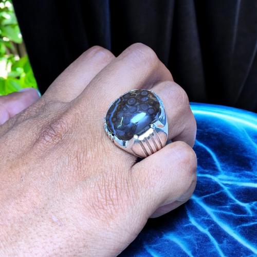 خاتم عقيق كرزي نوادر بصياغة اوبال