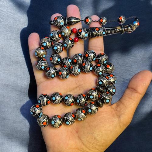 مسباح يسر البحر الأحمر بالفضه والاحجار