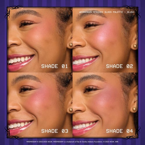 نكس لوحة احمر الخدود الزجاجية الملونة من WEDNESDAY