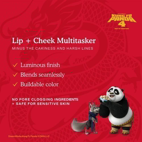 مجموعة أحمر خدود كريمي + ملمع شفاه من كونغ فو باند...