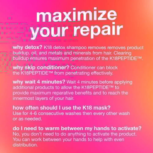 K18 علم الشعر المحاكاة الحيوية قناع الإصلاح الجزيئ...