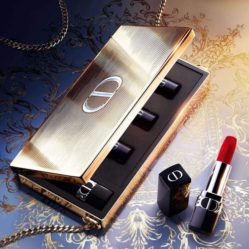 ديور حقيبة Rouge Dior Minaudière: حقيبة مجموعة أحم...
