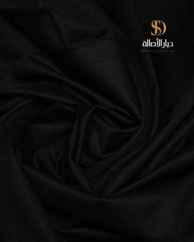 قماش شتوي مقلم اسود