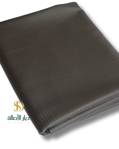 قماش مقلم عريض لون بني