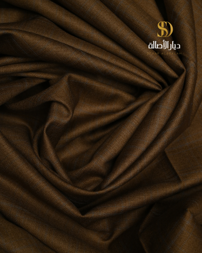 قماش شتوي كاروهات بني فاتح