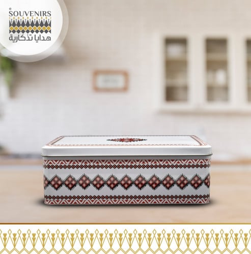 علبة معدن بنقش السدو