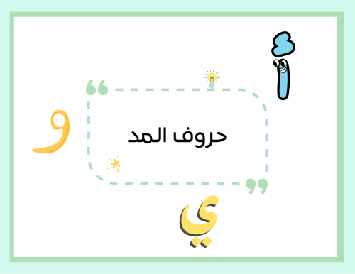 مطوية (حروف المد) تجويد سادس ابتدائي الترم الأول
