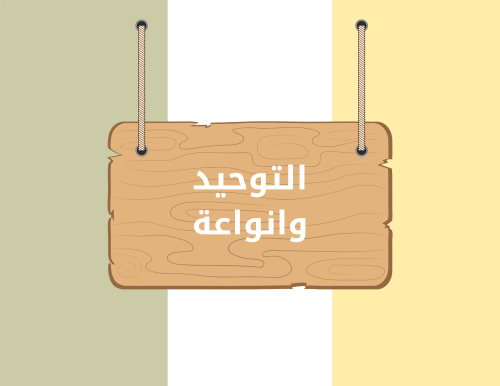 مطوية (التوحيد وانواعة) توحيد رابع ابتدائي الترم الأول