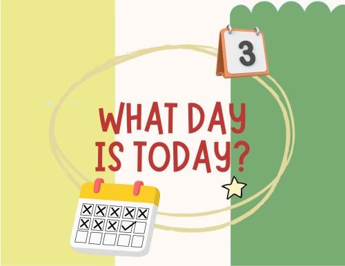 مطوية (What day is today) إنجليزي اول متوسط الترم الأول