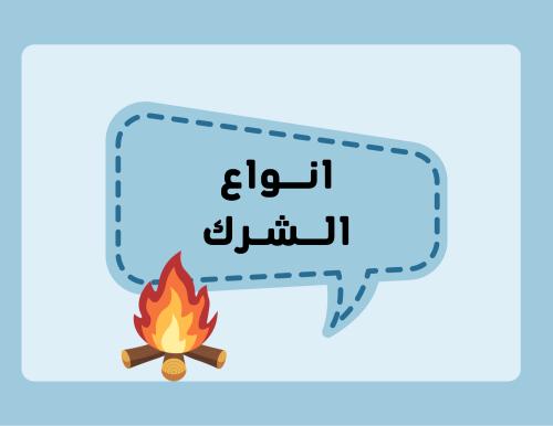مطوية (أنواع الشرك) توحيد سادس ابتدائي الترم الأول