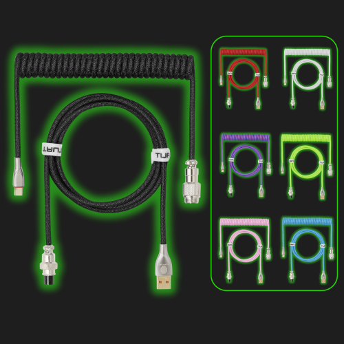 كيبل تورتس للكيبورد | TURTUS Coiled Type-C Mechani...