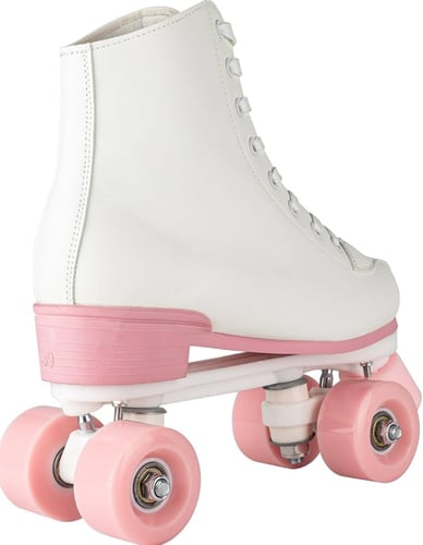 White skate roll with pink edges