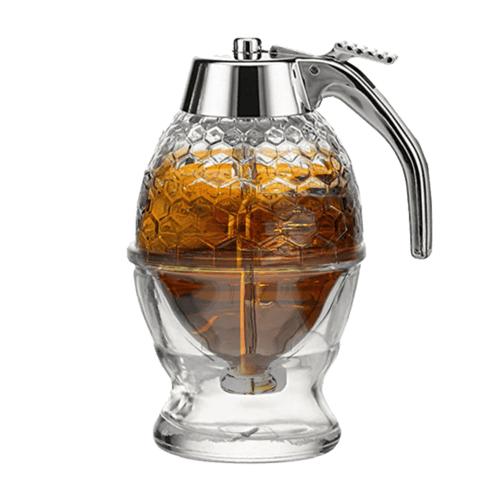 موزع عسل اكريليك مع حامل