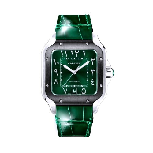 ساعة كارتير كلاسيك ارماني سير ومينا اخضر