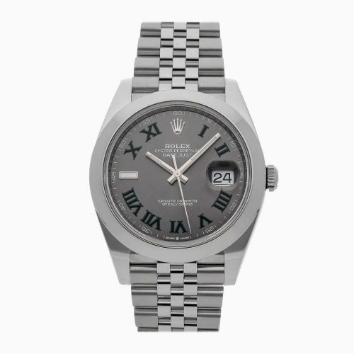 ساعة رولكس أرماني مينا رمادي