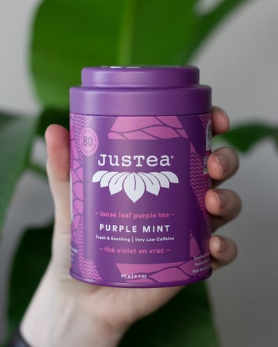 الشاي البنفسجي بالنعناع