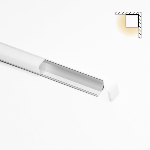 مجرى المونيوم زاوية مربع 1 متر لانارة شريط الLED