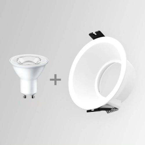 7 حبات اطار سبوت لايت ضد التوهج الومينوم ابيض شامل...