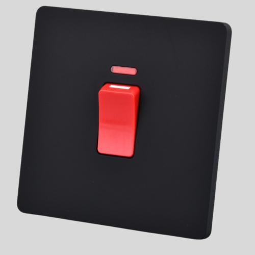 مفتاح سخان 25 أمبير اسود مطفي مخملي DX