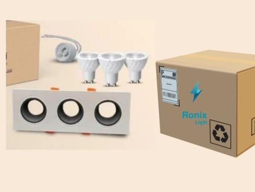 كرتون 15 فريم ثلاثي ضد التوهج + 45 لمبه + 45 توصيل...