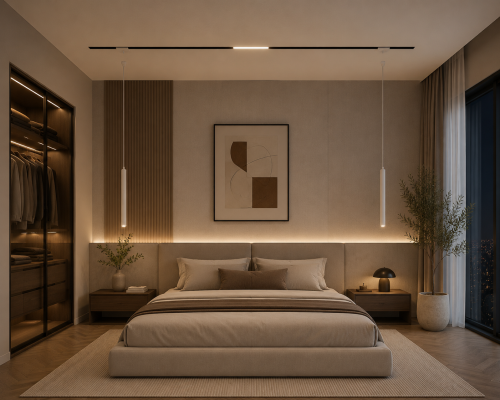انارة مسار مغناطيسي معلقة بتصميم مضلع ابيض قصير 6...