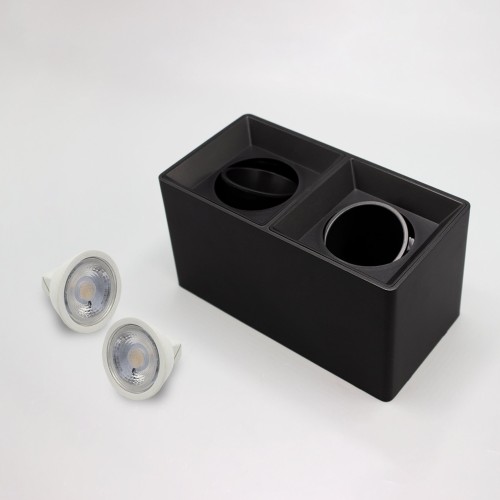 لمبة سقف سلندر مربع مجوز اسود ضد التوهج شامل اللمب...