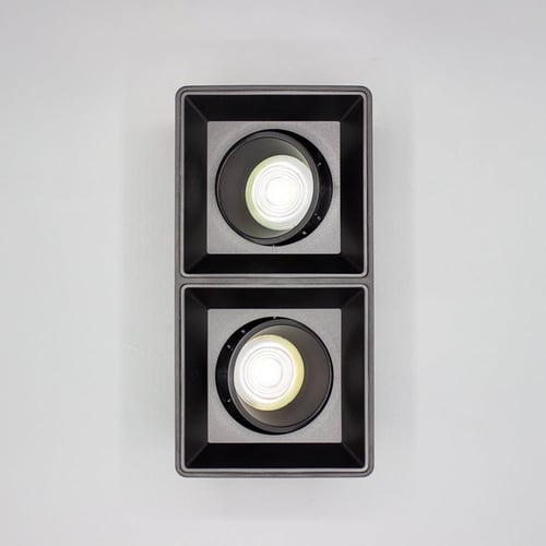 لمبة سقف سلندر مربع مجوز اسود ضد التوهج شامل اللمب...