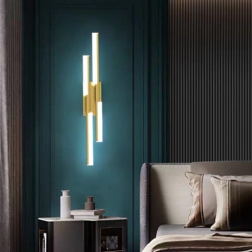 جداري ليد مودرن ذهبي