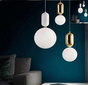 انارة تعليق زجاج ذهبي مثلج 200 سم CY-29